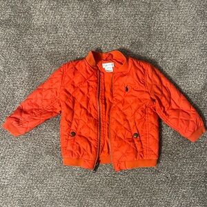Polo Ralph Lauren orange quilted toddler jacket